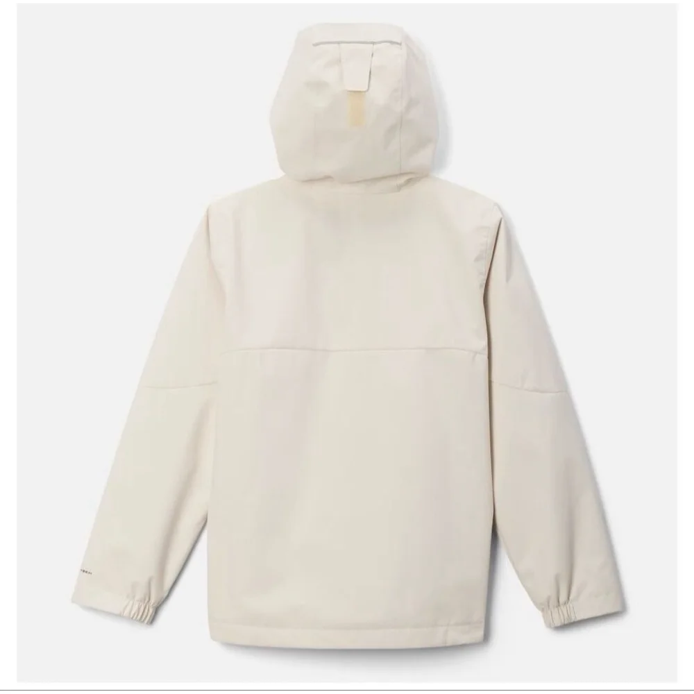 Columbia Youth Hikebound Omni Tech Waterproof Rain Jacket XS Cream NWT